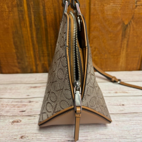 CALVIN KLEIN Charlie Signature Zip-Top Satchel - Picture 3 of 7